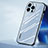 Coque Rebord Contour Silicone et Vitre Miroir Housse Etui AT1 pour Apple iPhone 13 Pro Max Bleu Ciel