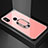 Coque Rebord Contour Silicone et Vitre Miroir Housse Etui avec Support Bague Anneau Magnetique A01 pour Xiaomi Redmi 6 Pro Or Rose