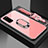 Coque Rebord Contour Silicone et Vitre Miroir Housse Etui avec Support Bague Anneau Magnetique pour Huawei Honor V30 Pro 5G Petit