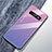 Coque Rebord Contour Silicone et Vitre Miroir Housse Etui Degrade Arc en Ciel A01 pour Samsung Galaxy S10 Plus Violet