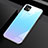 Coque Rebord Contour Silicone et Vitre Miroir Housse Etui Degrade Arc en Ciel H01 pour Apple iPhone 11 Bleu Ciel