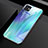 Coque Rebord Contour Silicone et Vitre Miroir Housse Etui Degrade Arc en Ciel H01 pour Apple iPhone 11 Cyan