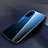 Coque Rebord Contour Silicone et Vitre Miroir Housse Etui Degrade Arc en Ciel H01 pour Huawei Honor V30 5G Bleu