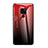 Coque Rebord Contour Silicone et Vitre Miroir Housse Etui Degrade Arc en Ciel H01 pour Huawei Mate 20 X 5G Rouge