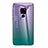 Coque Rebord Contour Silicone et Vitre Miroir Housse Etui Degrade Arc en Ciel H01 pour Huawei Mate 20 X 5G Violet