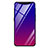 Coque Rebord Contour Silicone et Vitre Miroir Housse Etui Degrade Arc en Ciel H01 pour Oppo Find X Violet