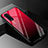 Coque Rebord Contour Silicone et Vitre Miroir Housse Etui Degrade Arc en Ciel H01 pour Oppo Find X2 Rouge et Noir