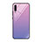 Coque Rebord Contour Silicone et Vitre Miroir Housse Etui Degrade Arc en Ciel H01 pour Samsung Galaxy A70 Rose