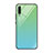 Coque Rebord Contour Silicone et Vitre Miroir Housse Etui Degrade Arc en Ciel H01 pour Samsung Galaxy A70 Vert