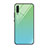 Coque Rebord Contour Silicone et Vitre Miroir Housse Etui Degrade Arc en Ciel H01 pour Samsung Galaxy A70S Vert