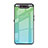 Coque Rebord Contour Silicone et Vitre Miroir Housse Etui Degrade Arc en Ciel H01 pour Samsung Galaxy A80 Vert