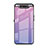 Coque Rebord Contour Silicone et Vitre Miroir Housse Etui Degrade Arc en Ciel H01 pour Samsung Galaxy A80 Violet