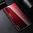Coque Rebord Contour Silicone et Vitre Miroir Housse Etui Degrade Arc en Ciel H01 pour Samsung Galaxy Note 10 Plus Rouge