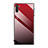 Coque Rebord Contour Silicone et Vitre Miroir Housse Etui Degrade Arc en Ciel H01 pour Samsung Galaxy Note 10 Rouge