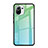 Coque Rebord Contour Silicone et Vitre Miroir Housse Etui Degrade Arc en Ciel H01 pour Xiaomi Mi 11 5G Vert