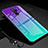 Coque Rebord Contour Silicone et Vitre Miroir Housse Etui Degrade Arc en Ciel H01 pour Xiaomi Redmi Note 8 Pro Cyan