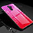 Coque Rebord Contour Silicone et Vitre Miroir Housse Etui Degrade Arc en Ciel H01 pour Xiaomi Redmi Note 8 Pro Rose Rouge