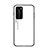 Coque Rebord Contour Silicone et Vitre Miroir Housse Etui Degrade Arc en Ciel H02 pour Huawei P40 Pro Blanc