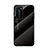 Coque Rebord Contour Silicone et Vitre Miroir Housse Etui Degrade Arc en Ciel H02 pour Huawei P40 Pro Noir