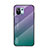 Coque Rebord Contour Silicone et Vitre Miroir Housse Etui Degrade Arc en Ciel H02 pour Xiaomi Mi 11 5G Violet