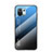Coque Rebord Contour Silicone et Vitre Miroir Housse Etui Degrade Arc en Ciel H02 pour Xiaomi Mi 11 Lite 5G NE Bleu