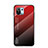 Coque Rebord Contour Silicone et Vitre Miroir Housse Etui Degrade Arc en Ciel H02 pour Xiaomi Mi 11 Lite 5G Rouge