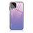 Coque Rebord Contour Silicone et Vitre Miroir Housse Etui Degrade Arc en Ciel JD1 pour Samsung Galaxy M53 5G Violet Clair