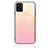 Coque Rebord Contour Silicone et Vitre Miroir Housse Etui Degrade Arc en Ciel JM1 pour Realme C33 Rose