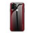 Coque Rebord Contour Silicone et Vitre Miroir Housse Etui Degrade Arc en Ciel JM1 pour Xiaomi Redmi A1 Plus Rouge