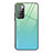 Coque Rebord Contour Silicone et Vitre Miroir Housse Etui Degrade Arc en Ciel JM1 pour Xiaomi Redmi Note 11 4G (2021) Bleu Clair