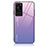 Coque Rebord Contour Silicone et Vitre Miroir Housse Etui Degrade Arc en Ciel JM2 pour Huawei P60 Violet Clair