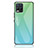 Coque Rebord Contour Silicone et Vitre Miroir Housse Etui Degrade Arc en Ciel JM2 pour Realme 8 4G Vert