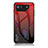 Coque Rebord Contour Silicone et Vitre Miroir Housse Etui Degrade Arc en Ciel LS1 pour Asus ROG Phone 7 Pro Rouge