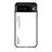 Coque Rebord Contour Silicone et Vitre Miroir Housse Etui Degrade Arc en Ciel LS1 pour Google Pixel 7 5G Blanc