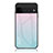 Coque Rebord Contour Silicone et Vitre Miroir Housse Etui Degrade Arc en Ciel LS1 pour Google Pixel 7 Pro 5G Cyan