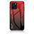 Coque Rebord Contour Silicone et Vitre Miroir Housse Etui Degrade Arc en Ciel LS1 pour Huawei Enjoy 50z Rouge