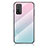 Coque Rebord Contour Silicone et Vitre Miroir Housse Etui Degrade Arc en Ciel LS1 pour Huawei Honor 10X Lite Cyan