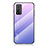 Coque Rebord Contour Silicone et Vitre Miroir Housse Etui Degrade Arc en Ciel LS1 pour Huawei Honor 10X Lite Violet Clair