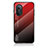 Coque Rebord Contour Silicone et Vitre Miroir Housse Etui Degrade Arc en Ciel LS1 pour Huawei Honor 50 SE 5G Rouge