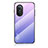 Coque Rebord Contour Silicone et Vitre Miroir Housse Etui Degrade Arc en Ciel LS1 pour Huawei Honor 50 SE 5G Violet Clair