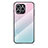 Coque Rebord Contour Silicone et Vitre Miroir Housse Etui Degrade Arc en Ciel LS1 pour Huawei Honor 60 SE 5G Cyan