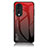 Coque Rebord Contour Silicone et Vitre Miroir Housse Etui Degrade Arc en Ciel LS1 pour Huawei Honor 70 5G Rouge