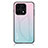 Coque Rebord Contour Silicone et Vitre Miroir Housse Etui Degrade Arc en Ciel LS1 pour Huawei Honor 70 Lite 5G Cyan