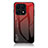 Coque Rebord Contour Silicone et Vitre Miroir Housse Etui Degrade Arc en Ciel LS1 pour Huawei Honor 70 Lite 5G Rouge