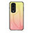 Coque Rebord Contour Silicone et Vitre Miroir Housse Etui Degrade Arc en Ciel LS1 pour Huawei Honor 70 Pro+ Plus 5G Jaune