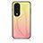 Coque Rebord Contour Silicone et Vitre Miroir Housse Etui Degrade Arc en Ciel LS1 pour Huawei Honor 80 5G Jaune