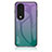 Coque Rebord Contour Silicone et Vitre Miroir Housse Etui Degrade Arc en Ciel LS1 pour Huawei Honor 80 Pro Flat 5G Mixte