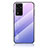 Coque Rebord Contour Silicone et Vitre Miroir Housse Etui Degrade Arc en Ciel LS1 pour Huawei Honor V40 5G Violet Clair