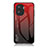 Coque Rebord Contour Silicone et Vitre Miroir Housse Etui Degrade Arc en Ciel LS1 pour Huawei Honor X40i 5G Rouge