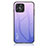 Coque Rebord Contour Silicone et Vitre Miroir Housse Etui Degrade Arc en Ciel LS1 pour Huawei Honor X8 4G Violet Clair